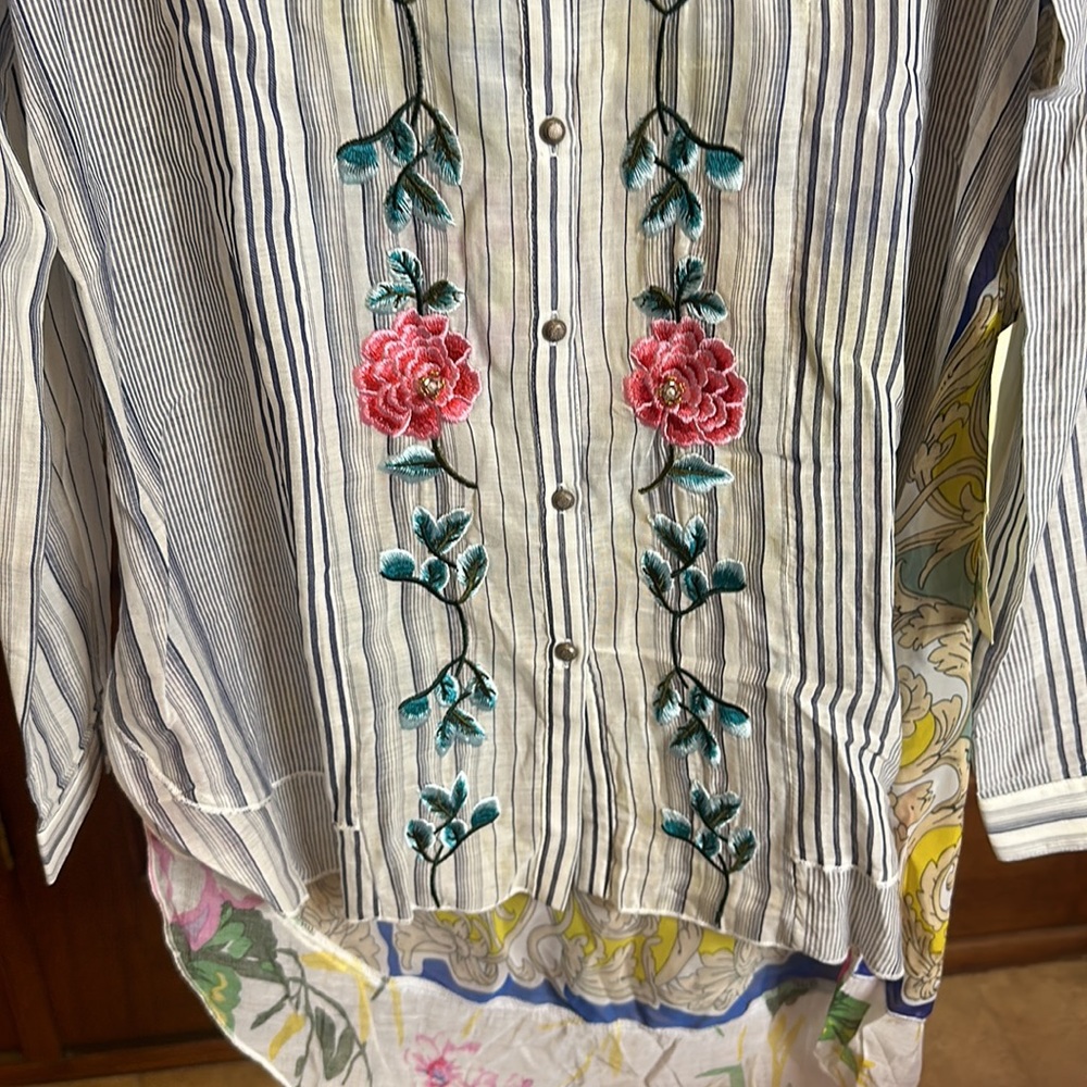 Aratta Dailey Button Down Blouse With Crystal Top… - image 8
